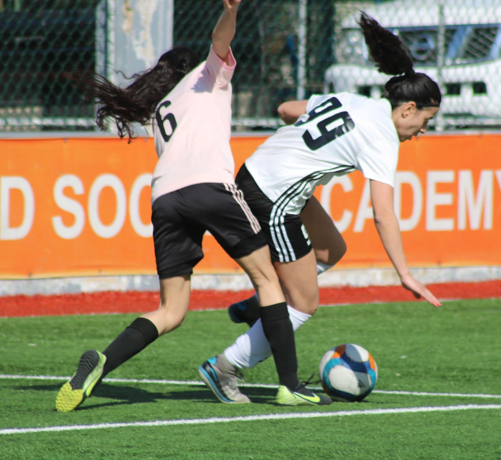 Women’s football match action