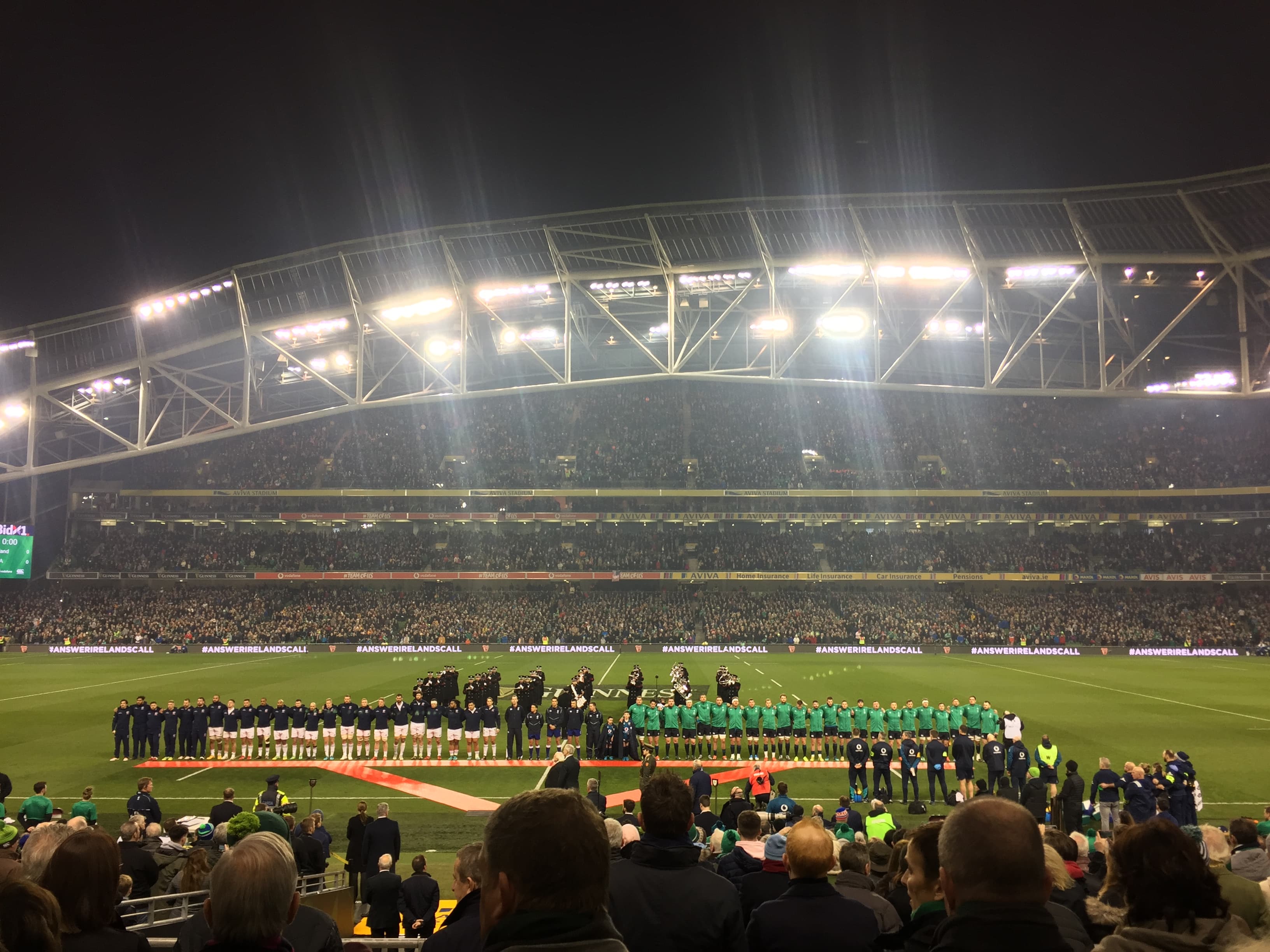 Aviva Stadium interior (illustrative)