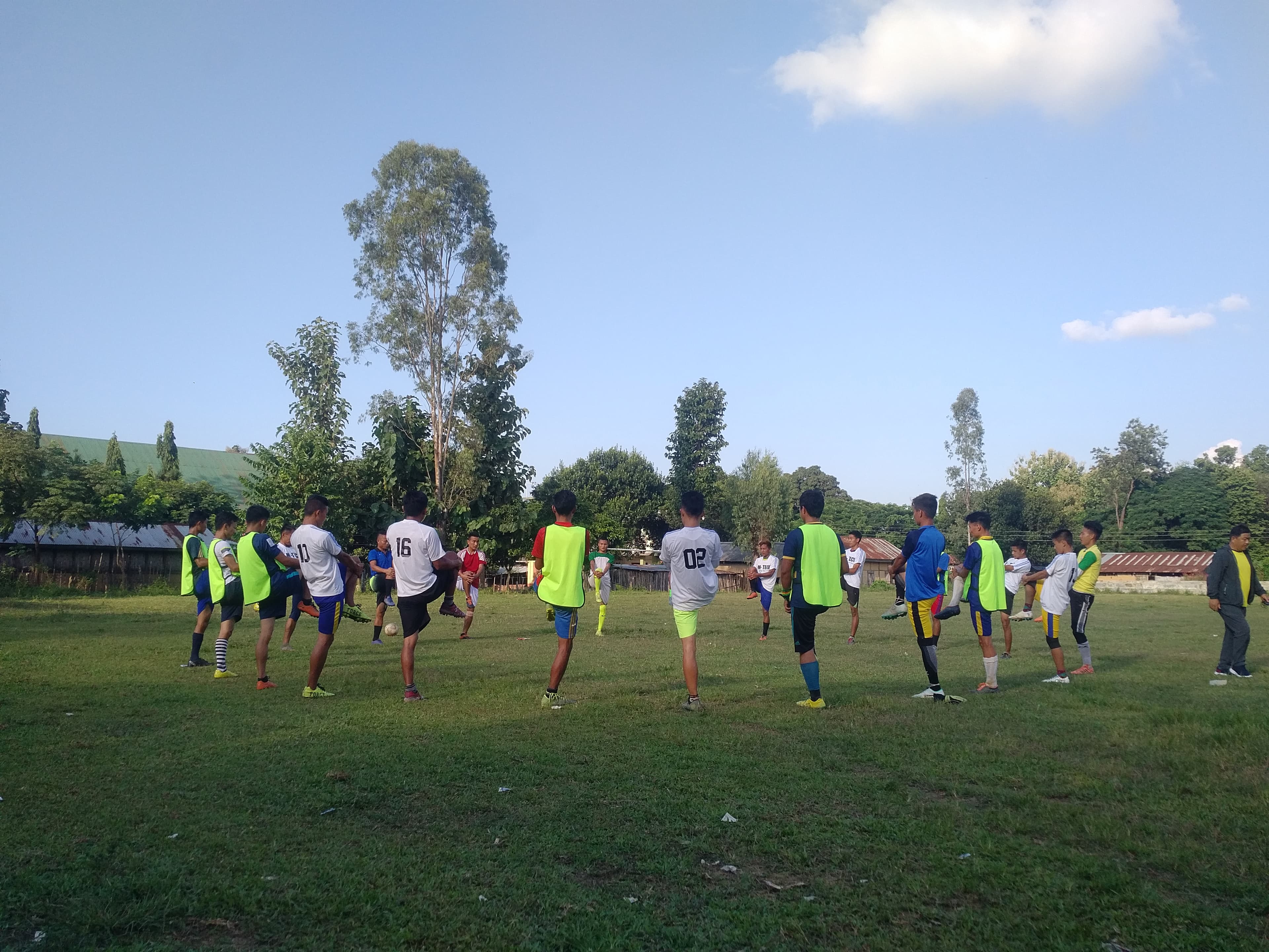 Youth football training — Saharsa