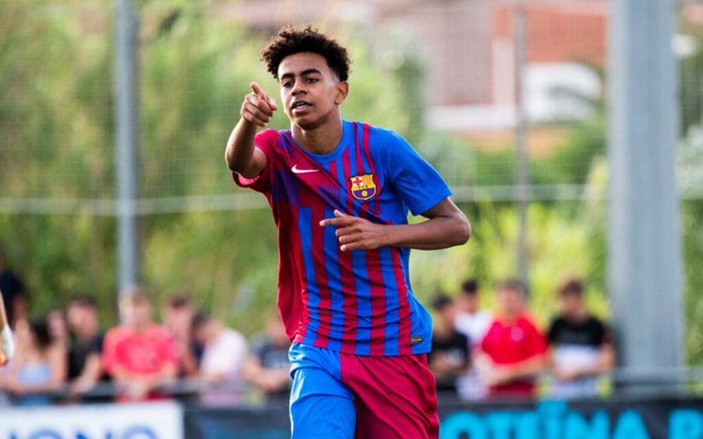 15-year-old Lamine Yamal Becomes Barcelona’s Youngest La Liga Player ...