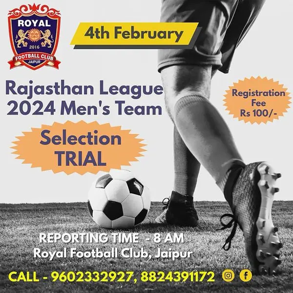Royal Football Club Senior Team Trials, Jaipur